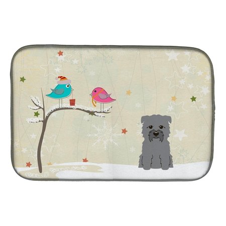 CAROLINES TREASURES Christmas Presents Between Friends Glen of Imal Grey Dish Drying Mat BB2531DDM